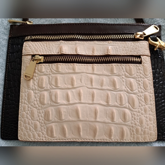 Brahmin Black and Cream Crossbody Bag - Picture 3 of 9